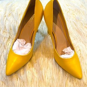 Charles by Charles David Leather Yellow Heels
